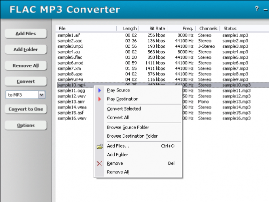 FLAC MP3 Converter Screenshot 1