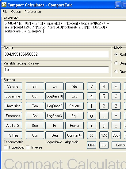 Compact Calculator - CompactCalc Screenshot 1