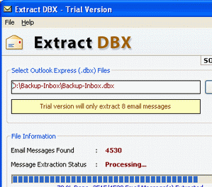 Extract DBX Professional Screenshot 1