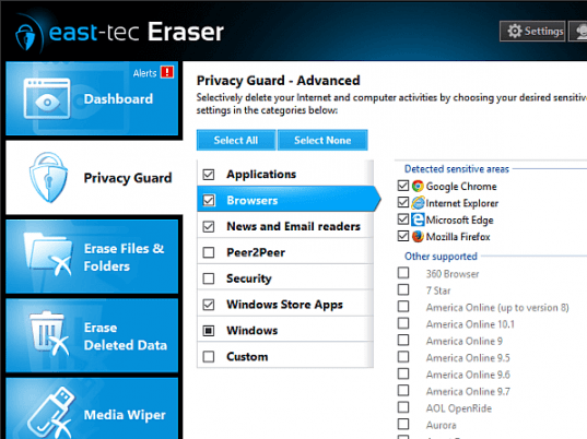 East-Tec Eraser Screenshot 1