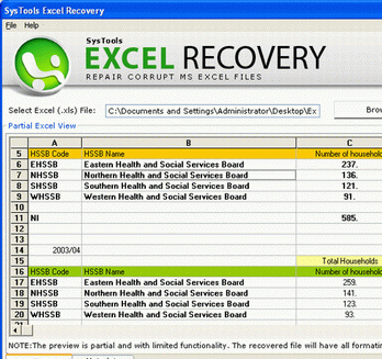 XLS Format Recovery Screenshot 1