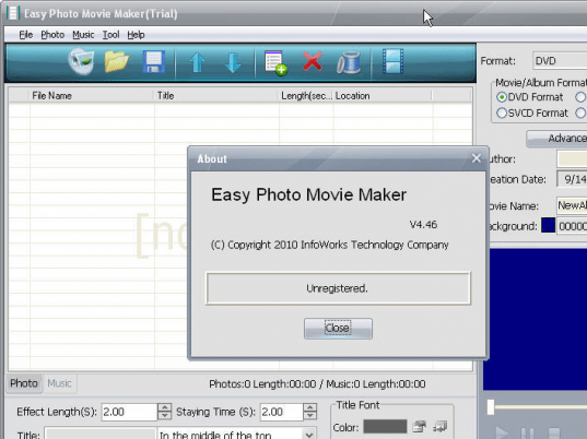 Easy Photo Movie Maker Screenshot 1