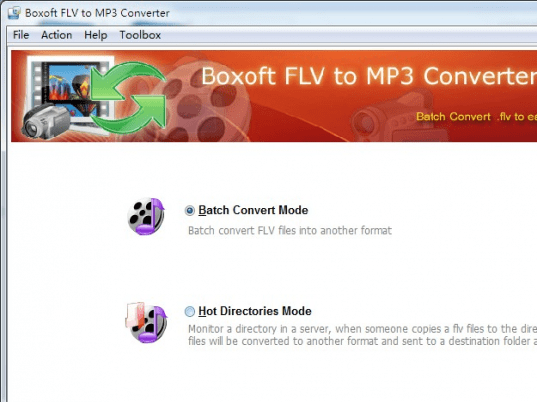 Boxoft free FLV to MP3 Converter (freeware) Screenshot 1