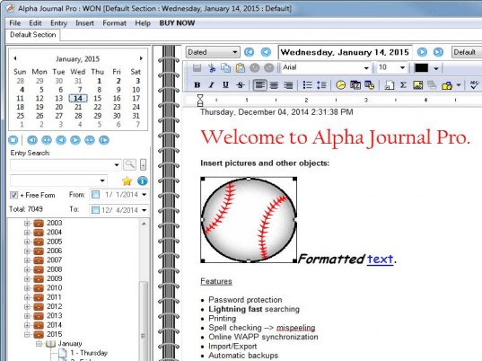 Alpha Journal Pro Screenshot 1