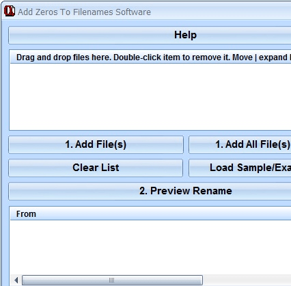 Add Zeros To Filenames Software Screenshot 1