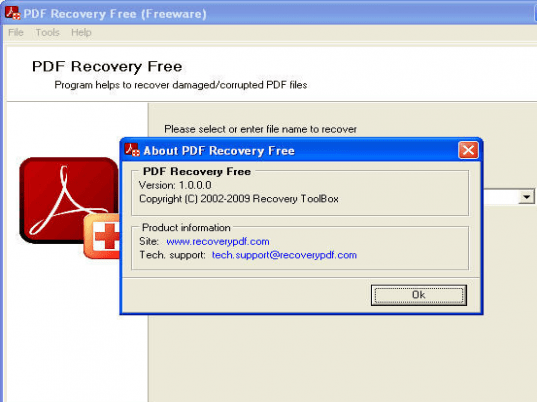 PDF Recovery Free Screenshot 1