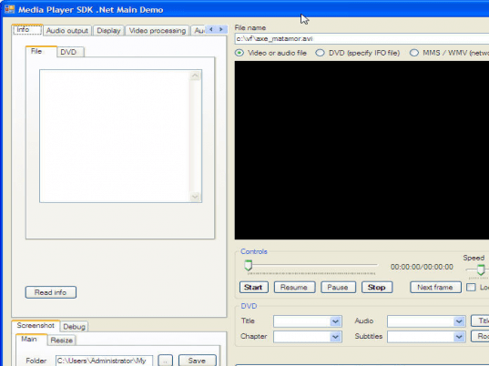 VisioForge Media Player SDK .Net Screenshot 1
