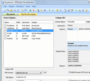 DTM Flat File Generator Screenshot 1