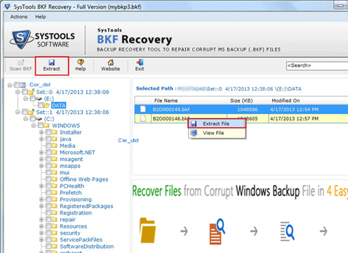 Recover NTBackup Screenshot 1