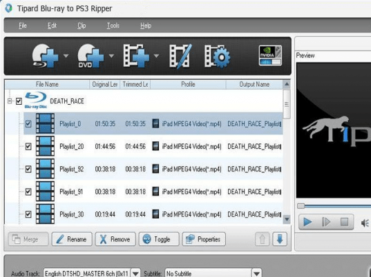 Tipard Blu-ray to PS3 Ripper Screenshot 1