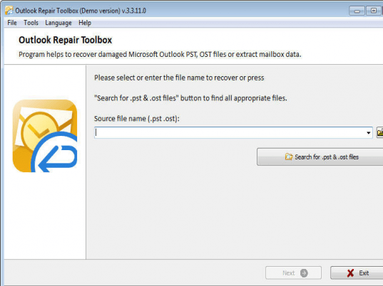 Outlook Repair Toolbox Screenshot 1