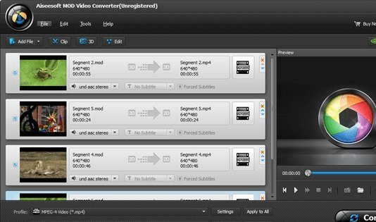 Aiseesoft Mod Video Converter Screenshot 1
