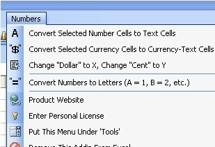 Excel Convert Numbers To Text Software Screenshot 1