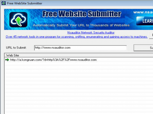 Free Website Submitter Screenshot 1