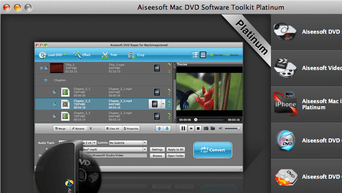 Aiseesoft Mac DVD Toolkit Platinum Screenshot 1