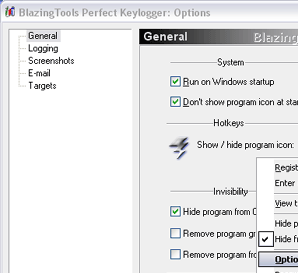 BlazingTools Perfect Keylogger Lite Screenshot 1