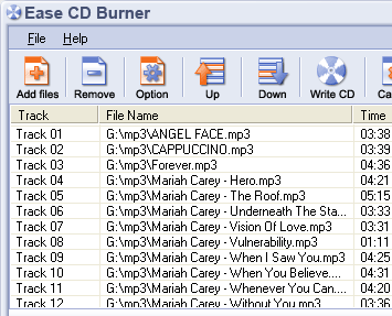 Ease CD Burner Screenshot 1
