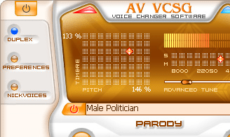 AV Voice Changer Software Gold Edition Screenshot 1