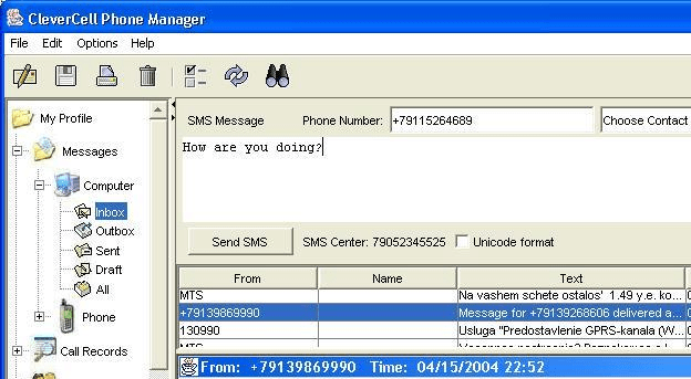 CleverCell Phone Manager Screenshot 1