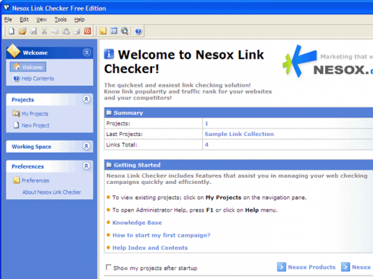 Nesox Link Checker Screenshot 1
