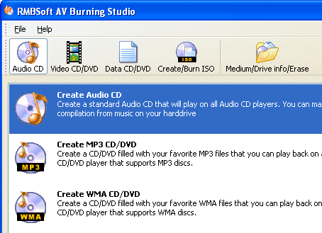 AV Burning Studio Screenshot 1