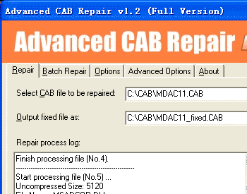 Advanced CAB Repair Screenshot 1