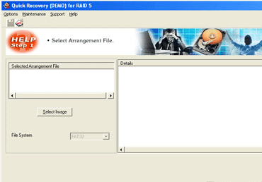 Quick Recovery for RAID 5 - A Data Recovery Software Screenshot 1