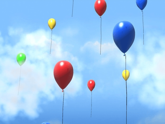 3D Balloons Screensaver Screenshot 1