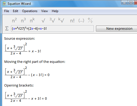 Equation Wizard Screenshot 1