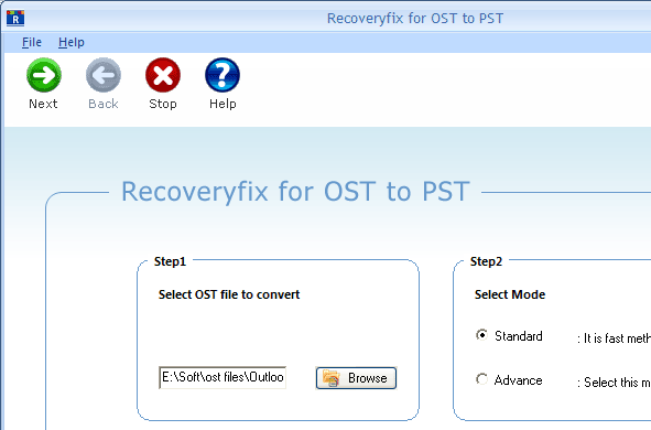 RecoveryFix for OST Screenshot 1