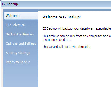 EZ Backup IE and Windows Live Mail Premium Screenshot 1