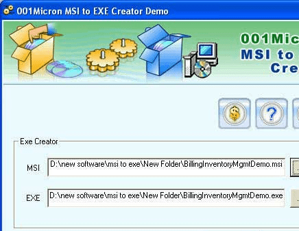 MSI Setup To EXE Converter Screenshot 1