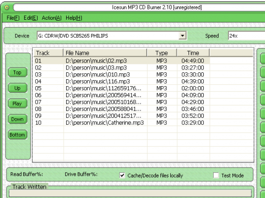 Icesun MP3 CD Burner Screenshot 1