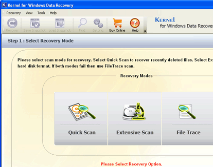 XP Partition Recovery Screenshot 1
