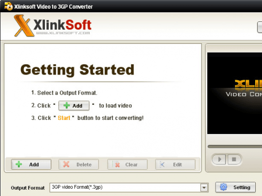 Xlinksoft Video to 3GP Converter Screenshot 1