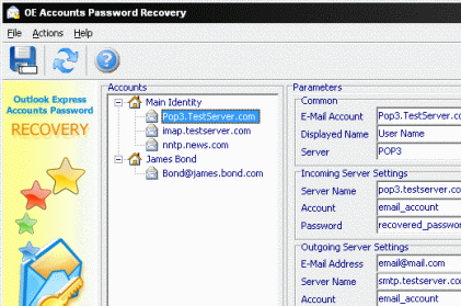 OE Accounts Password Recovery Screenshot 1