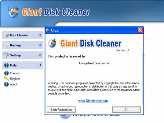 Giant Disk Cleaner Screenshot 1