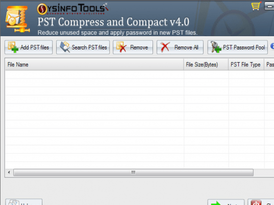 SysInfotools PST Compress and Compact Screenshot 1