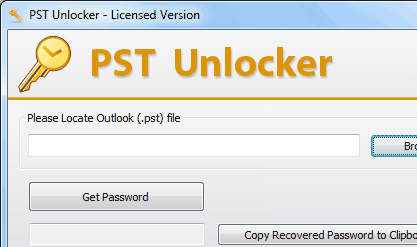 Outlook 2007 PST Password Recovery Screenshot 1