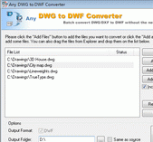 DWG to DWF Converter 2010.7 Screenshot 1