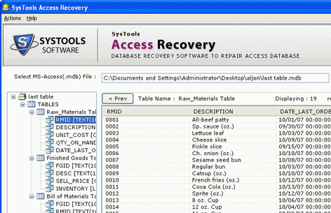 Access Repair Tool Screenshot 1