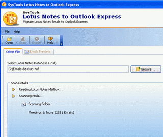 Notes Email to Outlook Express Screenshot 1
