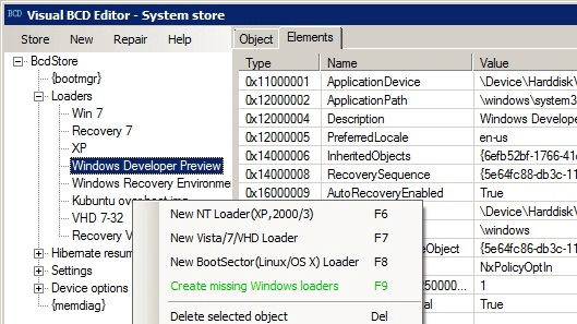 Visual BCD Editor Screenshot 1