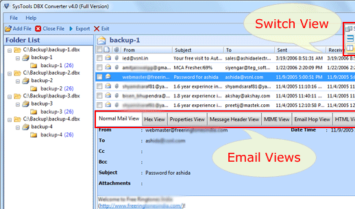 Transfer Outlook Express Email to Outlook Screenshot 1