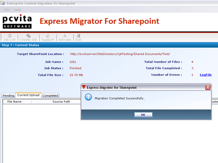 SharePoint Migration 2010 Screenshot 1