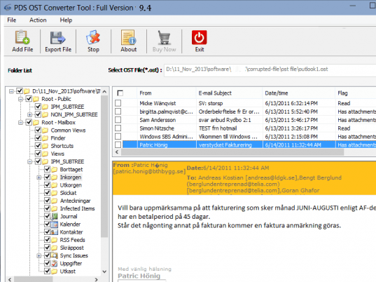 Recover Outlook OST File Screenshot 1