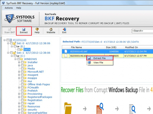 Corrupt Backup File Repair Tool Screenshot 1