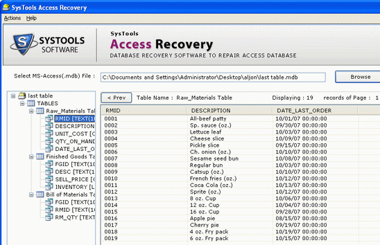 Fix MS Access File Screenshot 1