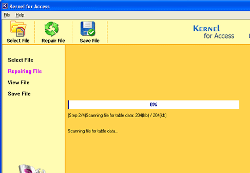 Compact and Repair Access 2007 Screenshot 1
