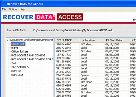 Perfect Access Recovery Software Screenshot 1
